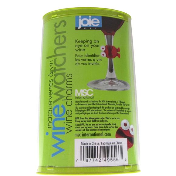 Joie MS Frog Wine Watchers Wine Charms 6 Different Silicone Colors NEW - Picture 3 of 9